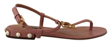 Load image into Gallery viewer, Dolce & Gabbana Elegant Pink Leather Ankle Strap Sandals