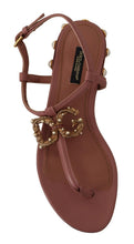 Load image into Gallery viewer, Dolce & Gabbana Elegant Pink Leather Ankle Strap Sandals
