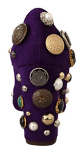 Load image into Gallery viewer, Dolce & Gabbana Elegant Suede Heels with Jewel Buttons