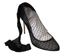 Load image into Gallery viewer, Dolce & Gabbana Elegant Netted Sock Pumps in Timeless Black