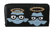 Load image into Gallery viewer, Dolce & Gabbana Elegant Black Leather Zip Wallet