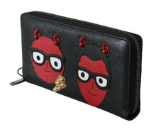 Load image into Gallery viewer, Dolce & Gabbana Chic Black and Red Leather Continental Wallet