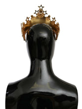 Load image into Gallery viewer, Dolce & Gabbana Regal Crystal Diadem Gold Tiara