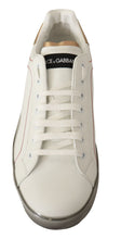 Load image into Gallery viewer, Dolce & Gabbana Elegant White & Gold Leather Sneakers