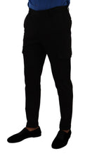 Load image into Gallery viewer, Dolce & Gabbana Elegant Black Slim Fit Cargo Pants