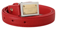Load image into Gallery viewer, Dolce & Gabbana Genuine Leather Red Statement Belt