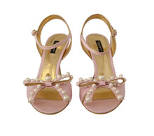 Load image into Gallery viewer, Dolce & Gabbana Elegant Silk Blend Pink Ankle Strap Heels