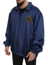 Load image into Gallery viewer, Dolce & Gabbana Regal Blue Silk Bomber Jacket
