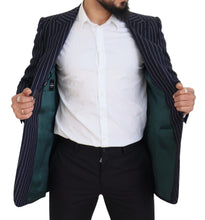 Load image into Gallery viewer, Dolce & Gabbana Elegant Navy Slim Fit Wool Blazer