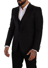 Load image into Gallery viewer, Dolce & Gabbana Sicilia Slim Fit Black Suit Ensemble