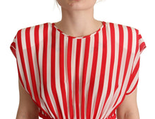 Load image into Gallery viewer, Dolce & Gabbana Elegant Striped Silk A-Line Mini Dress