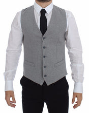 Load image into Gallery viewer, Dolce & Gabbana Gray Cotton Stretch Dress Vest Blazer