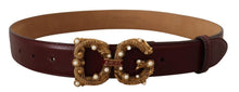 Load image into Gallery viewer, Dolce & Gabbana Elegant Bordeaux Leather Amore Belt