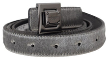 Load image into Gallery viewer, Dolce & Gabbana Elegant Silver Leather Designer Belt