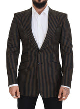 Load image into Gallery viewer, Dolce & Gabbana Elegant Striped Wool Blend Slim Blazer