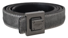 Load image into Gallery viewer, Dolce & Gabbana Elegant Silver Leather Designer Belt