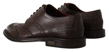 Load image into Gallery viewer, Dolce & Gabbana Brown Leather Oxford Wingtip Formal Derby