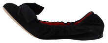 Load image into Gallery viewer, Dolce & Gabbana Elegant Black Suede Ballet Flats