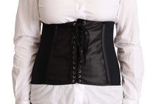 Load image into Gallery viewer, Dolce & Gabbana Chic Black Corset Belt Top