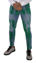 Load image into Gallery viewer, Dolce & Gabbana Chic Skinny Denim Jeans in Blue Green Wash