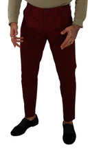 Load image into Gallery viewer, Dolce & Gabbana Elegant Dark Red Dress Chinos for Men