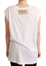 Load image into Gallery viewer, Dolce & Gabbana Elegant White Motive Print Tank Top