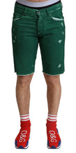 Load image into Gallery viewer, Dolce & Gabbana Chic Green Denim Bermuda Shorts