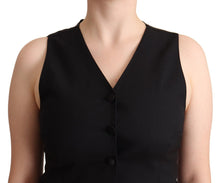 Load image into Gallery viewer, Dolce & Gabbana Elegant Black Vest Top with Button Detail