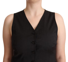 Load image into Gallery viewer, Dolce & Gabbana Elegant Black Wool Blend Waistcoat Vest Top