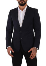 Load image into Gallery viewer, Dolce & Gabbana Sleek Navy Martini Slim Fit Wool Blazer