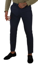 Load image into Gallery viewer, Dolce & Gabbana Elegant Dark Blue Slim-Fit Dress Pants