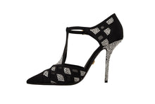 Load image into Gallery viewer, Dolce & Gabbana Elegant Crystal-Embellished Suede Pumps