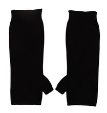Load image into Gallery viewer, Dolce & Gabbana Black Knitted Fingerless Elbow Length Gloves