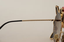 Load image into Gallery viewer, Dolce & Gabbana Elegant Round Metal Sunglasses with Rose Detail