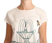 Load image into Gallery viewer, Dolce & Gabbana Elegant Silk Botanical Garden Fountain Tee