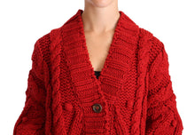 Load image into Gallery viewer, Dolce & Gabbana Ravishing Red Virgin Wool Cardigan