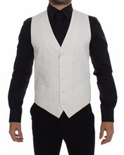Load image into Gallery viewer, Dolce & Gabbana White Cotton Silk Blend Dress Vest Blazer