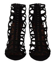 Load image into Gallery viewer, Dolce & Gabbana Elegant Black Suede Heels Sandals