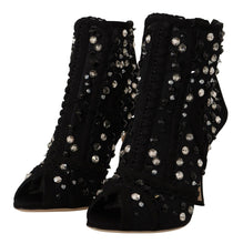 Load image into Gallery viewer, Dolce & Gabbana Embellished Crystal Short Boots
