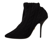 Load image into Gallery viewer, Dolce & Gabbana Elegant Stretch Sock Boots in Black