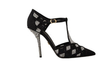 Load image into Gallery viewer, Dolce & Gabbana Elegant Crystal-Embellished Suede Pumps
