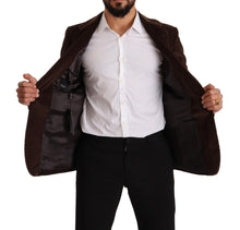 Load image into Gallery viewer, Dolce & Gabbana Elegant Brown Corduroy Slim Fit Blazer