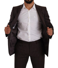 Load image into Gallery viewer, Dolce & Gabbana Elegant Maroon Striped Slim Fit Suit