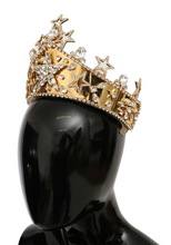Load image into Gallery viewer, Dolce & Gabbana Regal Crystal Diadem Gold Tiara