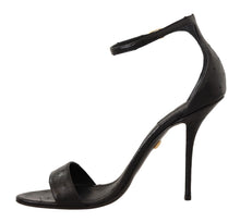 Load image into Gallery viewer, Dolce & Gabbana Elegant Ostrich Leather Ankle Strap Heels
