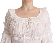 Load image into Gallery viewer, Dolce & Gabbana Elegant Off-Shoulder Ruffled Dress in White