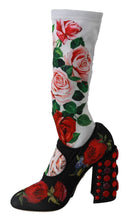 Load image into Gallery viewer, Dolce & Gabbana Floral Embellished Socks Boots