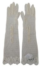 Load image into Gallery viewer, Dolce & Gabbana Elegant Elbow Length White Gloves