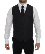 Load image into Gallery viewer, Dolce & Gabbana Gray Wool Silk Dress Vest Gilet Weste