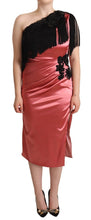 Load image into Gallery viewer, Dolce & Gabbana Elegant Pink Maxi Dress with Black Tassel Accent